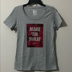 NIKE-Cotton T-Shirt "Make 'Em Sweat" NWOT Size S